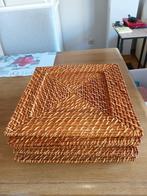 Sous-Assiettes en Rotin (8 pièces), Ophalen of Verzenden, Zo goed als nieuw