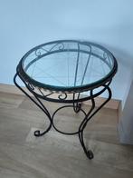 Retro plantentafeltjes  rond ,glas JAREN  60 !, Antiek en Kunst, Ophalen