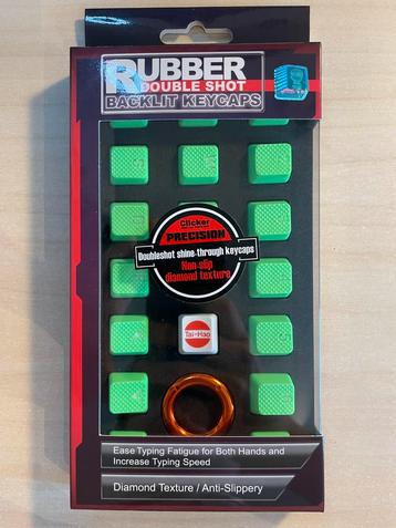 Rubber Double Shot Backlit Keycaps (Neon Green), Neuf, Clavier gamer, Enlèvement ou Envoi, Tai-Hoa