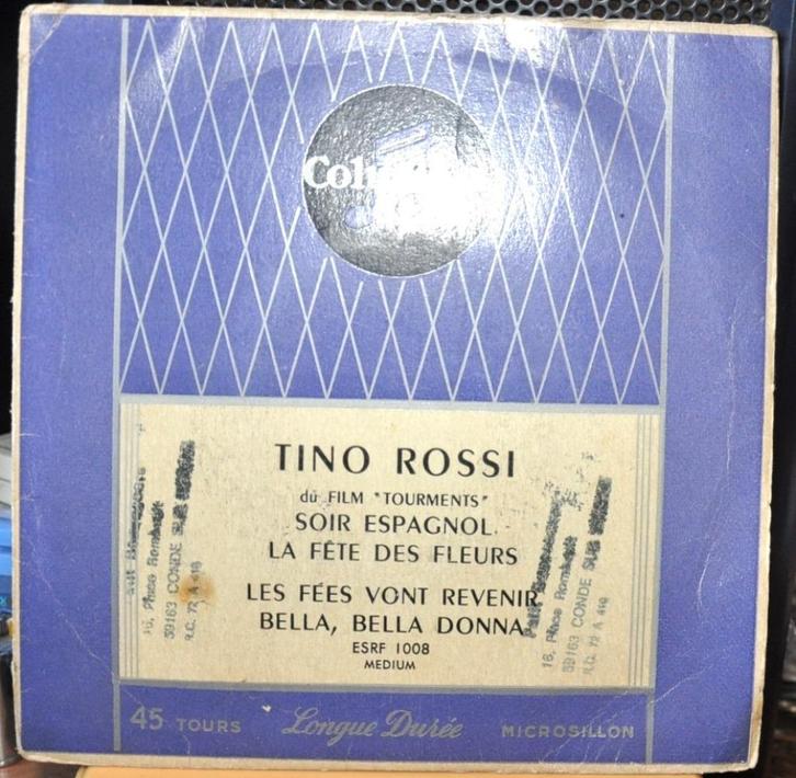 disque vintage  45 tours tino rossi   (x20190), Cd's en Dvd's, Vinyl | Overige Vinyl, Gebruikt, Ophalen of Verzenden