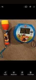 Paw patrol wekker + zaklamp, Kinderen en Baby's, Ophalen, Zo goed als nieuw