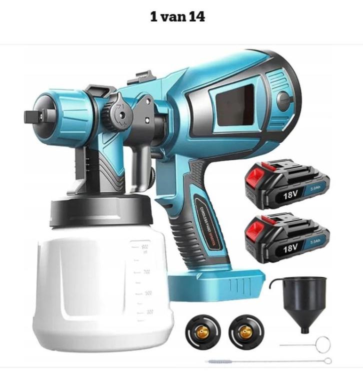 900ml elektrisch verfspuitpistool, Doe-het-zelf en Bouw, Gereedschap | Overige machines, Nieuw, Verzenden