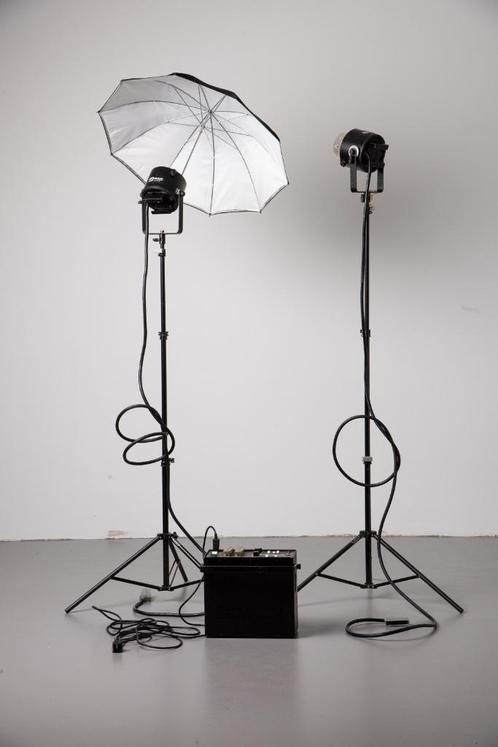 Bowens Quadmatic 1,5K generator + 2 toortsen en paraplu set, Audio, Tv en Foto, Fotografie | Fotostudio en Toebehoren, Gebruikt