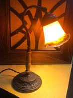 Art nouveau tafellamp, Gebruikt, Art nouveau, Ophalen of Verzenden, Glas