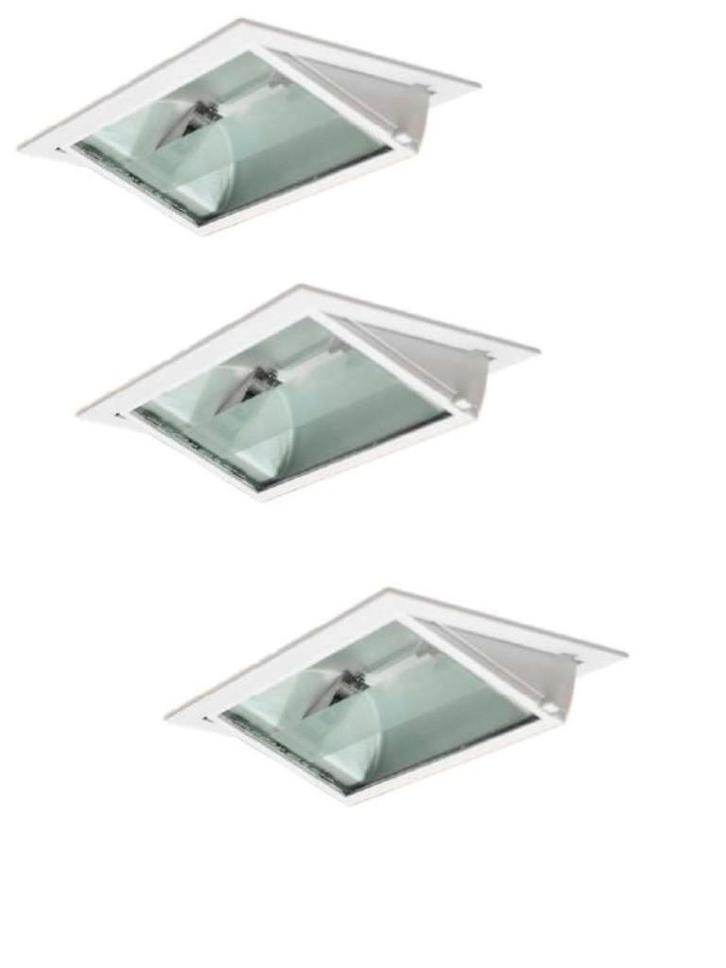 F&K INBOUWSPOT, RECHTHOEKIG,KANTELBAAR, Huis en Inrichting, Lampen | Spots, Zo goed als nieuw, Plafondspot of Wandspot, Metaal of Aluminium