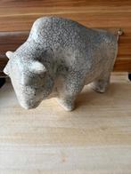 Vintage Ruscha Keramiek Stier Raku Stijl - Krachtig Beeld, Antiek en Kunst, Ophalen of Verzenden