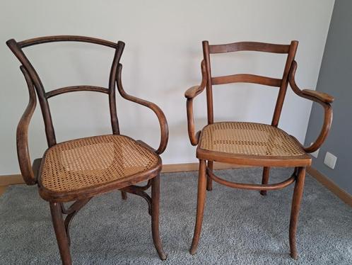 Paire de fauteuils de style "Thonet", Antiek en Kunst, Antiek | Meubels | Stoelen en Sofa's, Ophalen of Verzenden