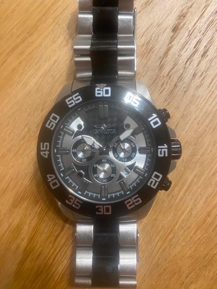 Invicta Pro Diver 24730, Handtassen en Accessoires, Horloges | Heren, Zo goed als nieuw, Polshorloge, Overige merken, Staal, Staal
