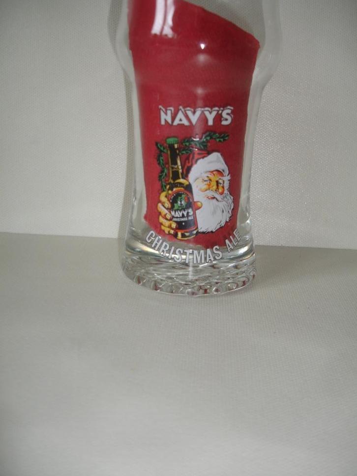 Bierglas Navy's Christmas Ale, brij. La Marine, Verzamelen, Biermerken, Zo goed als nieuw, Glas of Glazen, Overige merken, Ophalen of Verzenden
