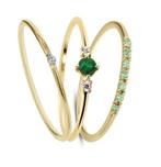 Samenstelling van les petites précieuses ringen, Handtassen en Accessoires, Ringen, Geel, Nieuw, Ophalen of Verzenden, 17 tot 18