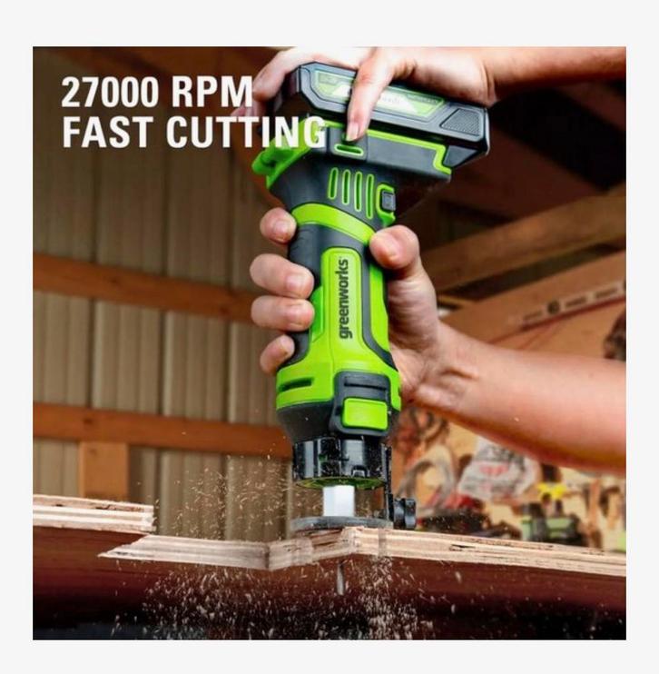 Greenworks 24v multifrees, Doe-het-zelf en Bouw, Gereedschap | Freesmachines, Nieuw, Accu, Ophalen
