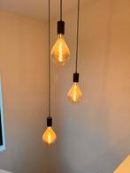 Calex Retro pendel met plafondplaat Ø400 mm 3xE27 fitting, Ophalen, 50 tot 75 cm, Zo goed als nieuw, Glas