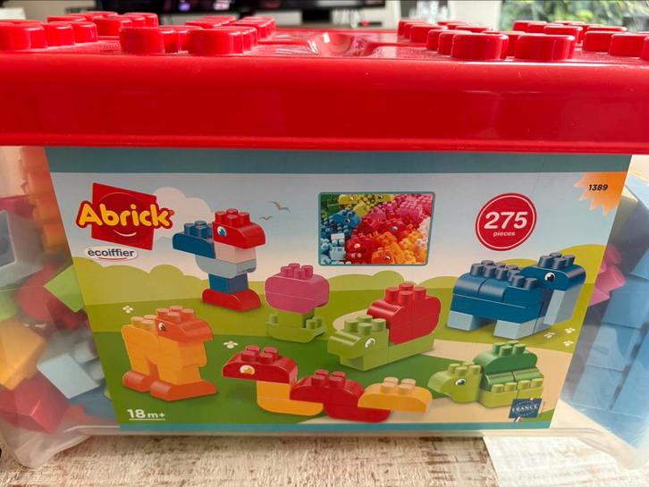 Abrick Bouwblokken in Opbergbox, Kinderen en Baby's, Speelgoed | Bouwstenen, Zo goed als nieuw, Abrick, Ophalen