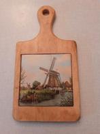 Vintage 70's snijplank, hout met tegel., Ophalen of Verzenden