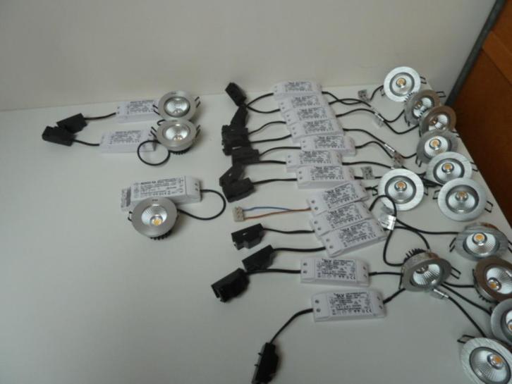 15 dimbare led modules + voeding inbegrepen à €10/stuk, Huis en Inrichting, Lampen | Spots, Nieuw, Plafondspot of Wandspot, Metaal of Aluminium