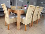 8 Rotan stoelen, Huis en Inrichting, Ophalen, Riet of Rotan, Bruin, Rustiek, fermette