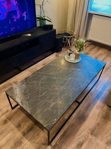 Zwarte silver mink marmere salontafel PIETRO/KUBO. beschikbaar voor biedingen