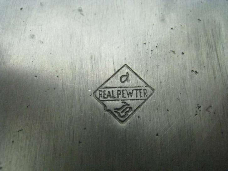 Asbak in tin, 552 gr, diameter 20,5cm x H 3 cm, Antiek en Kunst, Antiek | Tin, Ophalen