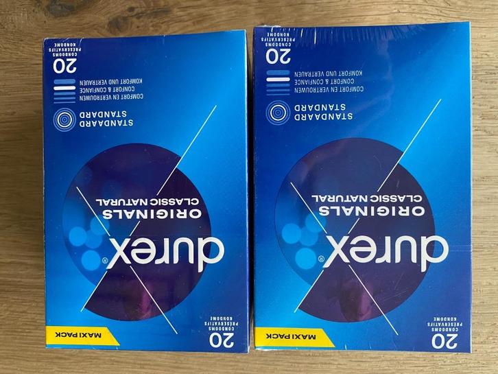 2 maxi verpakkingen condooms – Durex originals – NIEUW – 40, Handtassen en Accessoires, Uiterlijk | Cosmetica en Make-up, Nieuw