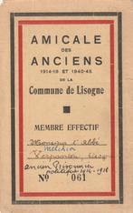 Amicale des Anciens 1914-1918 de la Commune de Lisogne, Verzamelen, Militaria | Algemeen, Ophalen of Verzenden