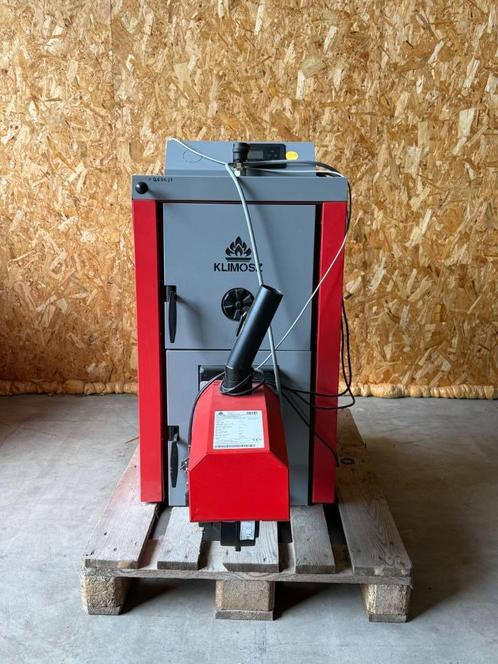 Cv Pelletkachel Klimosz UniPellet 15kW, Huis en Inrichting, Kachels, Gebruikt, Vrijstaand, Pelletkachel, Hout, Ophalen of Verzenden
