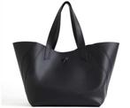 Thierry Mugler H&M Mugler Oversized Leather Shopper Black, Handtassen en Accessoires, Tassen | Damestassen, Ophalen, Nieuw, Zwart