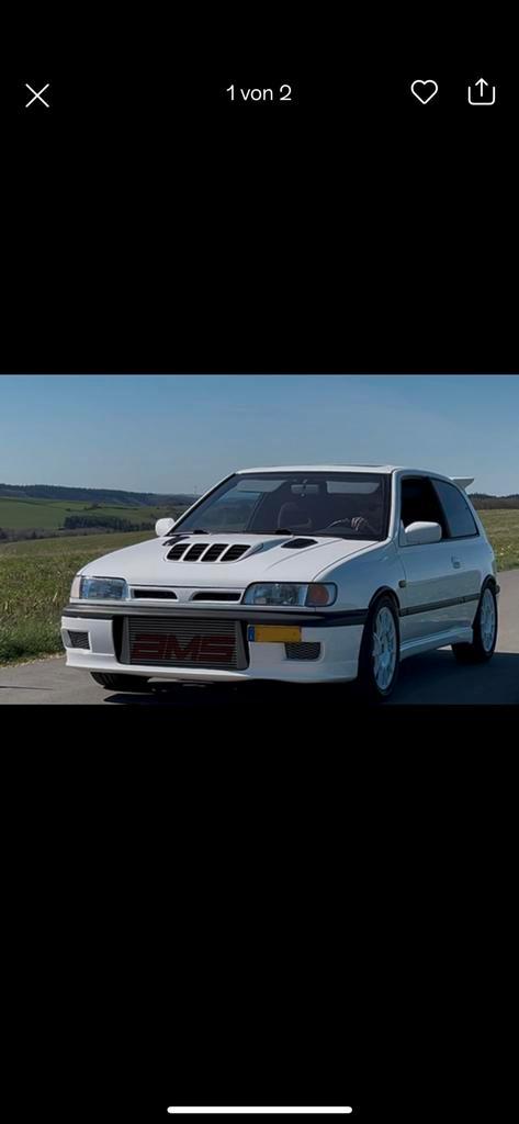 Nissan Sunny Gti (modification Turbo en optique Gti-R), Auto's, Nissan, Particulier, Sunny, Benzine, 3 deurs, Handgeschakeld, Wit