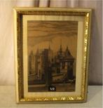 Beau dessin ancien 'Grand Château' - Jordanie - 1938, Antiquités & Art, Art | Dessins & Photographie, Enlèvement ou Envoi