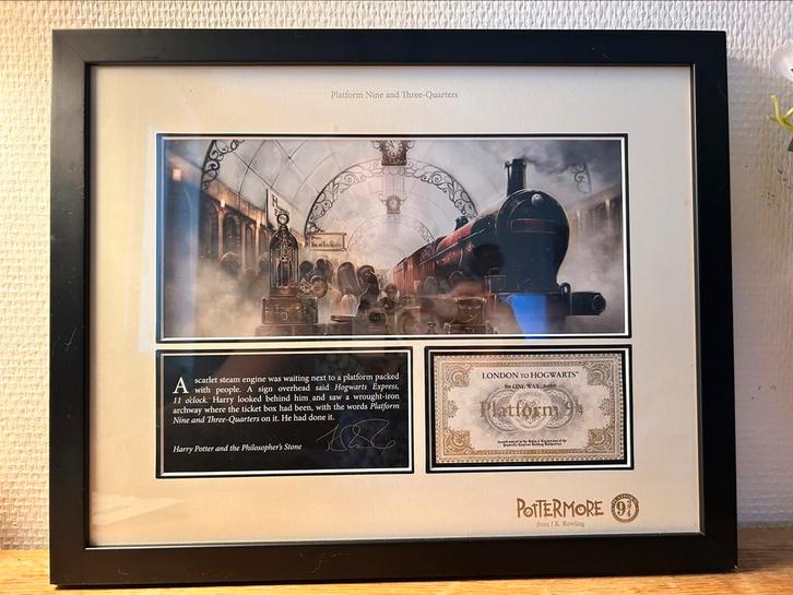 Cadre collector Harry Potter Platform 9 3/4, Verzamelen, Harry Potter, Zo goed als nieuw