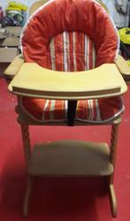 chaise haute en bois reglable, Enlèvement, Chaise évolutive, Utilisé