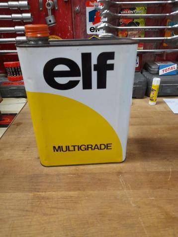 oude lege oliekan elf multigrade20w40 beschikbaar voor biedingen