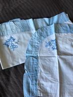 Vintage lakensetje voor baby-wiegje, Autres types, Bleu, Utilisé, Enlèvement ou Envoi