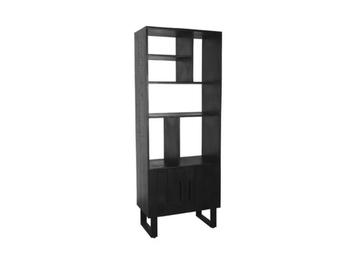 Label51 Boekenkast Santos – Zwart Mangohout – 190cm – Nieuw beschikbaar voor biedingen