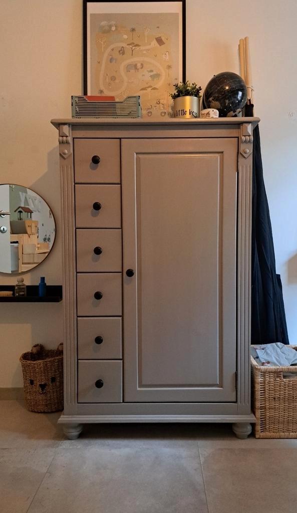 Houten meidenkast - kleerkast, Huis en Inrichting, Kasten | Kleerkasten, Gebruikt, 100 tot 150 cm, 50 tot 100 cm, 25 tot 50 cm