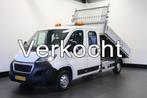 Peugeot Boxer 2.2 BlueHDi 140PK L3 Kipper Dubbele Cabine EUR, Auto's, Onderhoudsboekje, Te koop, Parkeersensor, Wit