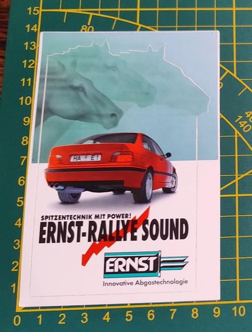 Sticker BMW 3 serie jaren '90 Ernst Rallye sound uitlaat, Collections, Autocollants, Enlèvement ou Envoi