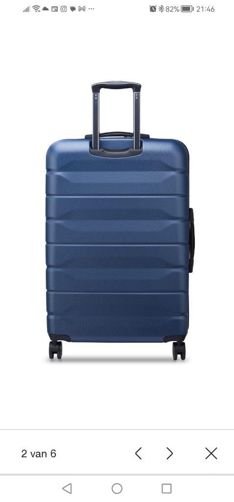 Handbagage trolley Delsey blauw, Bijoux, Sacs & Beauté, Valises, Neuf, Plastique dur, 50 à 60 cm, 35 à 45 cm, Clé, Poignée extensible