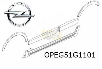 Stootlijst voorportier Links Opel Crossland X (6/17-1/21) (P beschikbaar voor biedingen