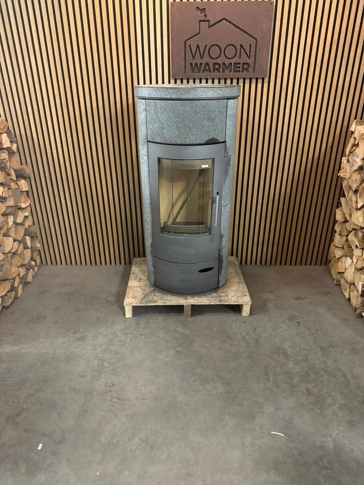 25172 Speksteenkachel Ganz 7kw, Huis en Inrichting, Kachels, Gebruikt, Vrijstaand, Houtkachel, Hout, Ophalen