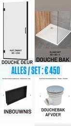 NIEUW : doucheset : bak + deur + afvoer + inbouwnis, Doe-het-zelf en Bouw, Ophalen, Nieuw