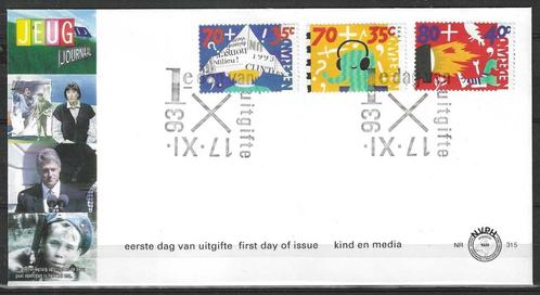 Nederland 1993 - Yvert 1456-1458 - F.D.C. NVPH 315 (ST), Timbres & Monnaies, Timbres | Pays-Bas, Affranchi, Envoi
