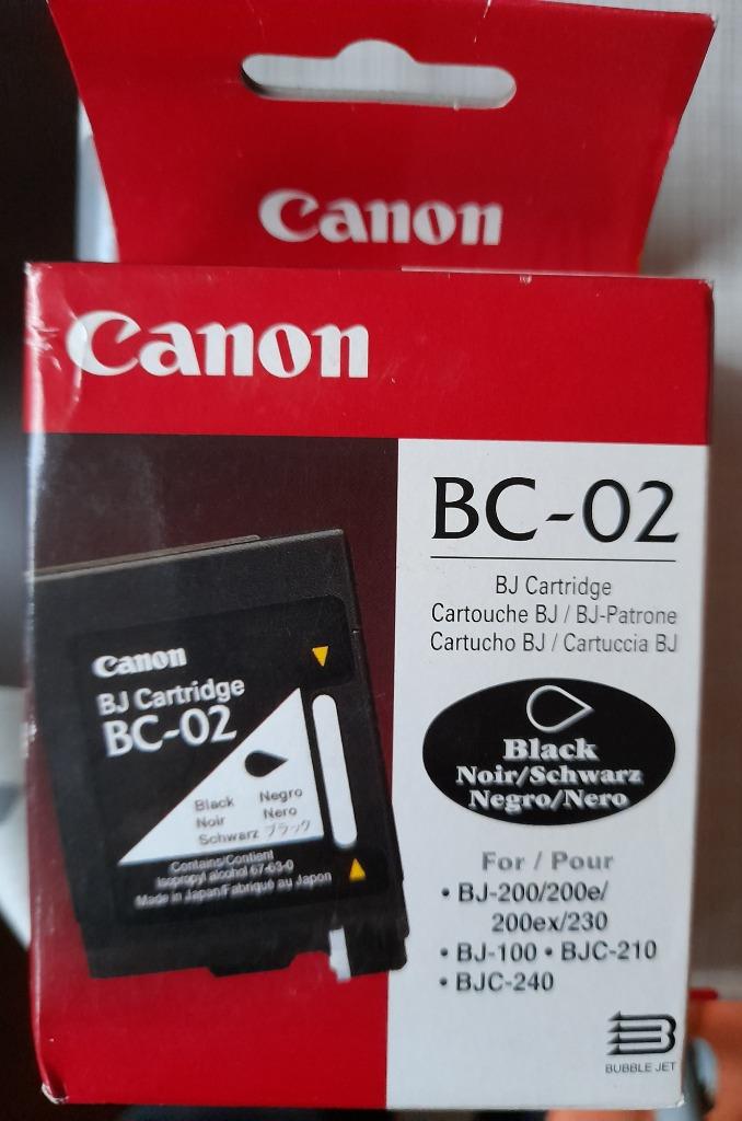 Cartouche imprimante CANON noir, BC 02, original, Enlèvement ou Envoi, Neuf, Toner, Canon