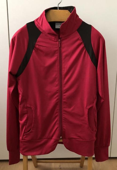 Rode trainingsvest met zwarte inzetstukken, Kleding | Dames, Sportkleding, Zo goed als nieuw, Hardlopen of Fietsen, Maat 38/40 (M)