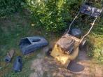 Benzine grasmaaier PowerPlus mulchfunctie zij-uitworp opvang, Tuin en Terras, Grasmaaiers, Ophalen, Zo goed als nieuw, Opvangbak