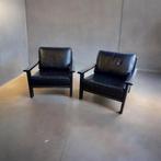 Lot de 2 sièges/fauteuils/siège monoplace vintage noirs, Enlèvement ou Envoi