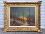 Huile sur panneau signe  w alderse baes, Antiek en Kunst, Ophalen of Verzenden