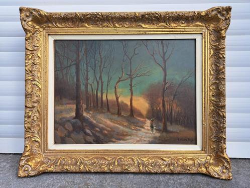 Huile sur panneau signe  w alderse baes, Antiek en Kunst, Kunst | Schilderijen | Klassiek, Ophalen of Verzenden