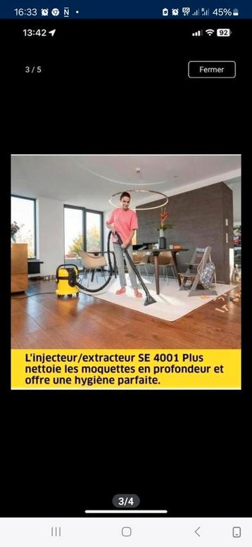 Karcher shampoingneuse tapis/sol 3en1 util 3x avec garantie