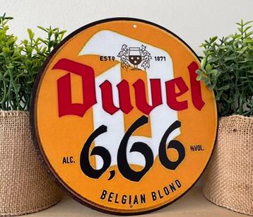 Metalen reclamebord Duvel beschikbaar voor biedingen