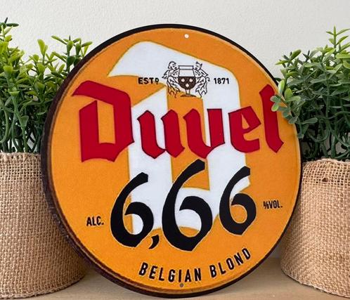 Metalen reclamebord Duvel, Verzamelen, Biermerken, Nieuw, Reclamebord, Plaat of Schild, Duvel, Ophalen of Verzenden